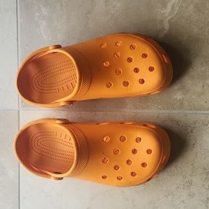 Mens Size 12 Orange Crocs